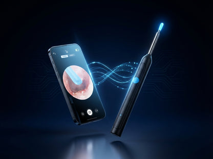 ClearView Pro ear cleaner being held showing compact size